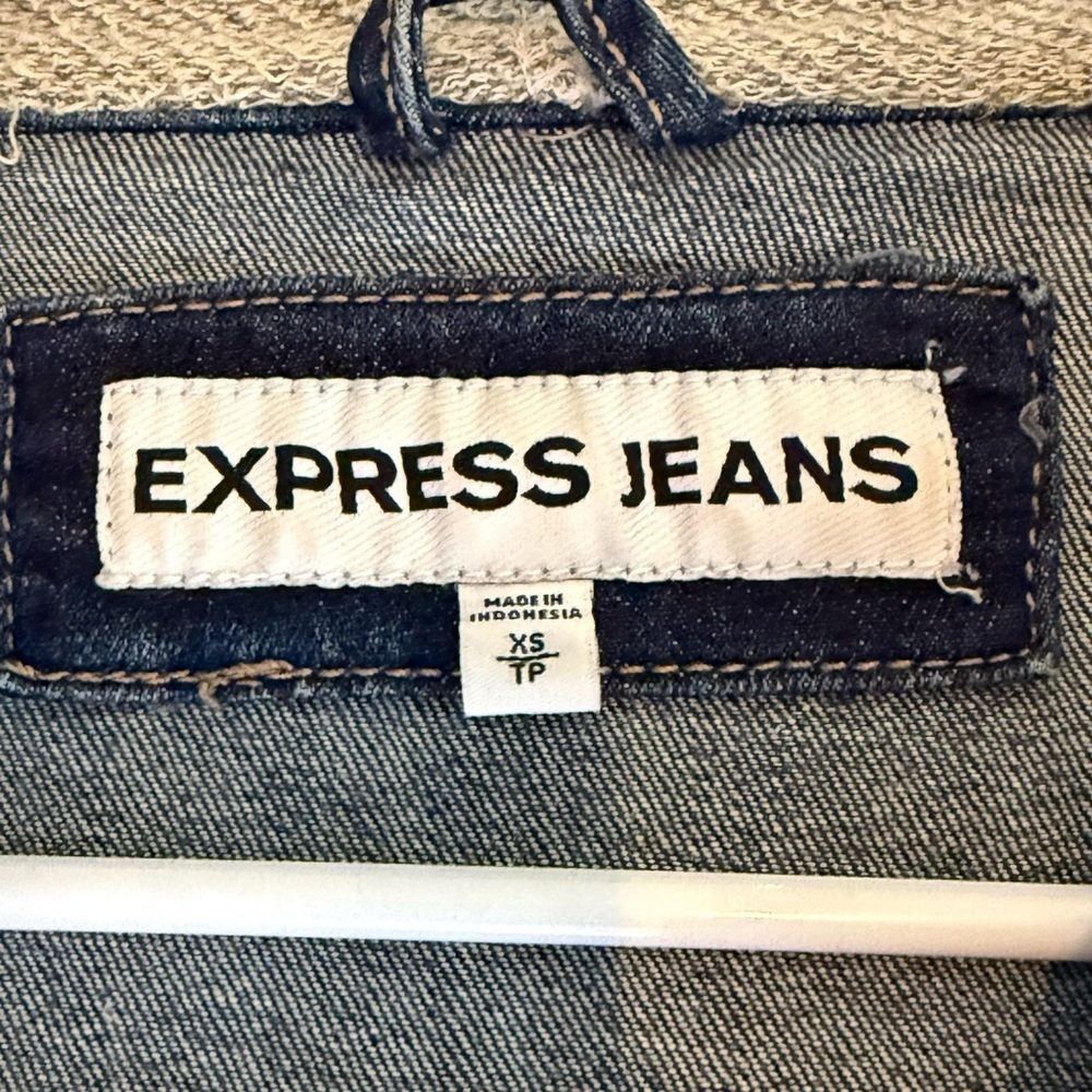 Express Denim Jacket with Gray Accents‎ - Picture 3 of 5